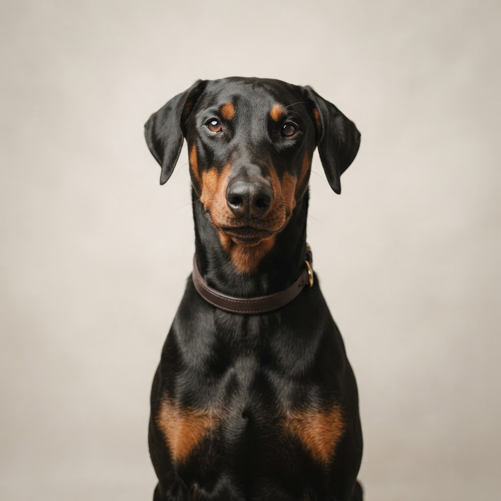 A friendly Doberman Pinscher