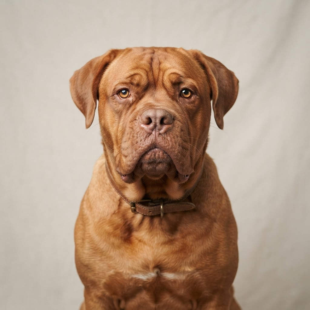 A friendly Dogue De Bordeaux