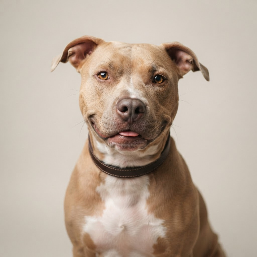 A friendly American Pit-Bull Terrier
