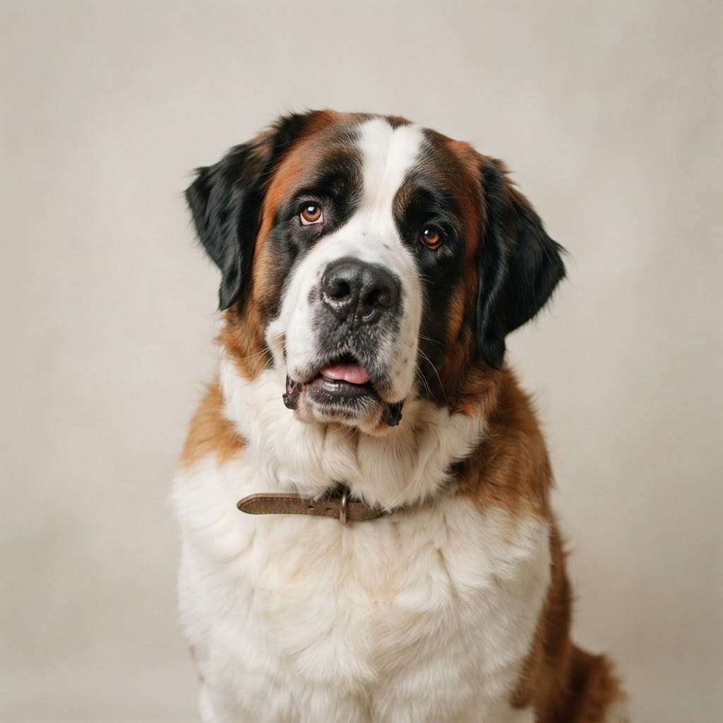 A friendly Saint Bernard