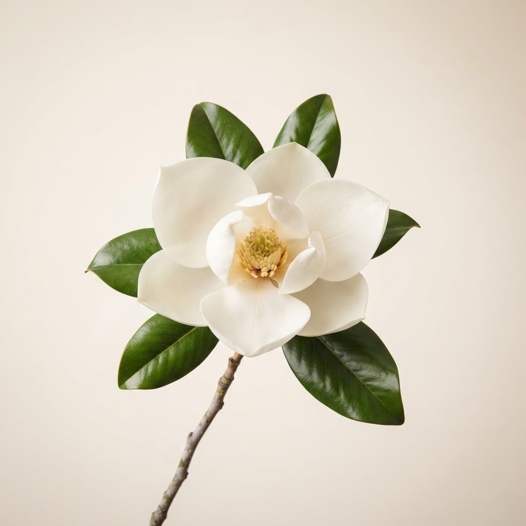 A single white magnolia in memory of LaRae DeYoung